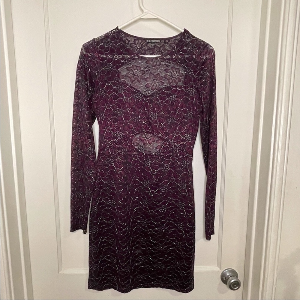 Express lace cutout dress